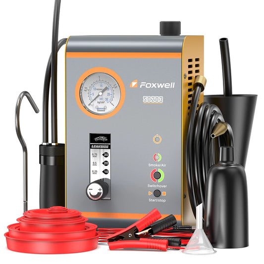 Automotive Smoke Machine 12V Built-in Air Pump EVAP Vacuum Leak Detector Car Pipe Leakage Diagnostic Tester 2025 FOXWELL SD203