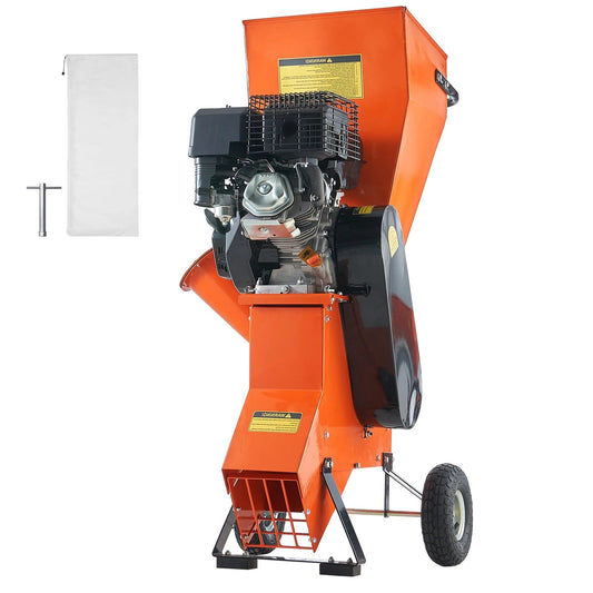 Wood Chipper Shredder Mulcher Heavy Duty Gas Powered 4.1/8.6KW Woodchipper Fast Wood Chipping Chopping for Forestry