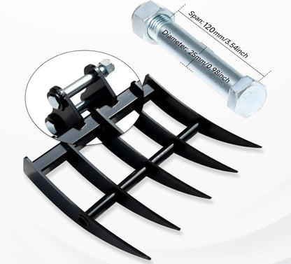 Rake Attachment for 1 Ton Mini Excavator  USA STOCK
