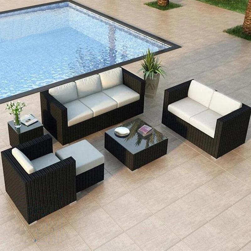 Outdoor Rattan Garden Furniture Sets Sofa Modern Luxury Metal Garden Furniture Sets Storage Table Conjunto Trendy Furniture