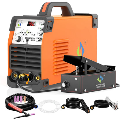 HITBOX HBT250P AC/DC TIG Welder – 200A Digital Pulse IGBT Inverter | Aluminium & Steel | MMA ARC Stick 220V
