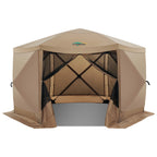 12x12ft Pop up Gazebo Screen House Tent with Mosquito Netting, 6 Sided Pop-up Canopy Shelter Tent Easy-Set Portable Gazebo
