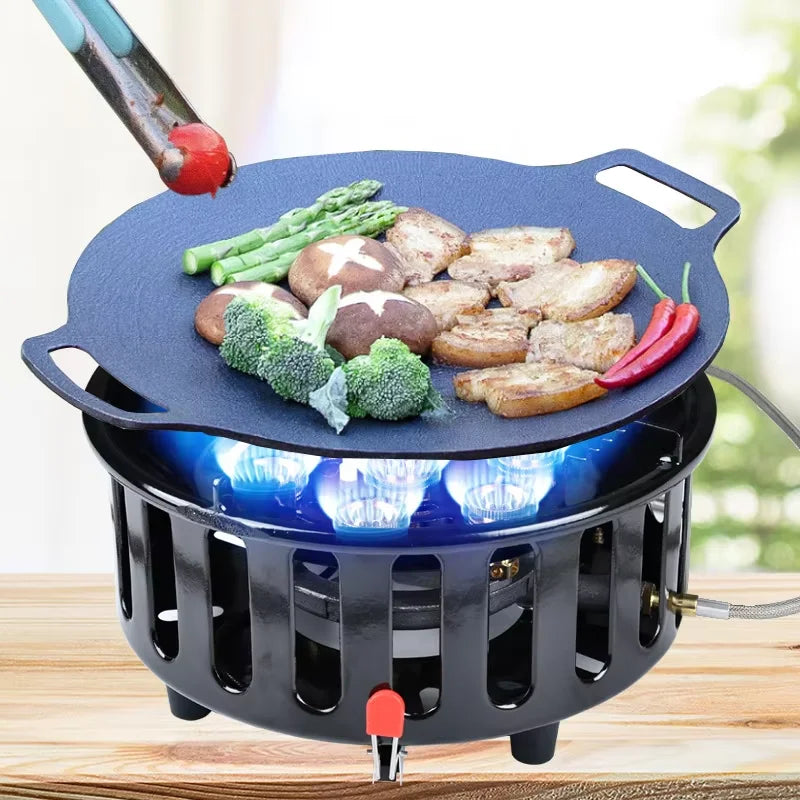 19800W 7-Core Camping Stove High-Power Gase Burner Windproof Stove Electronic ignition Outdoor Stoves Hiking Camping 2023