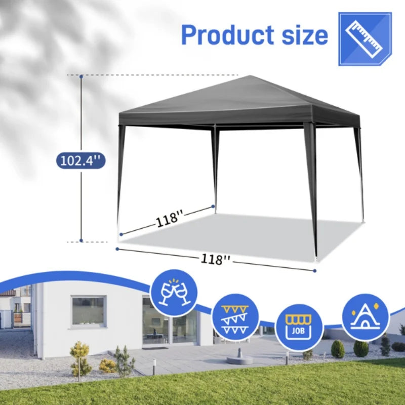 10'x10' Gazebo Waterproof Outdoor Canopy Patio Tent Party Tent for Wedding BBQ Cater for Parties and Backyard Weddings
