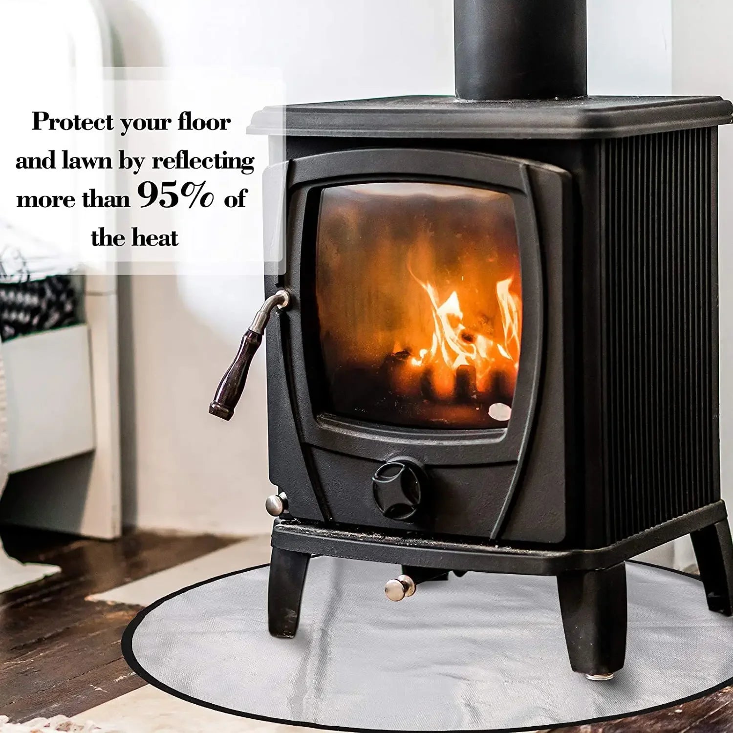 Grill Mat Fireproof Pad Flame Retardant Fiberglass Fire Blanket For Wood Burner Outdoor Picnic Barbecue Heat Insulation