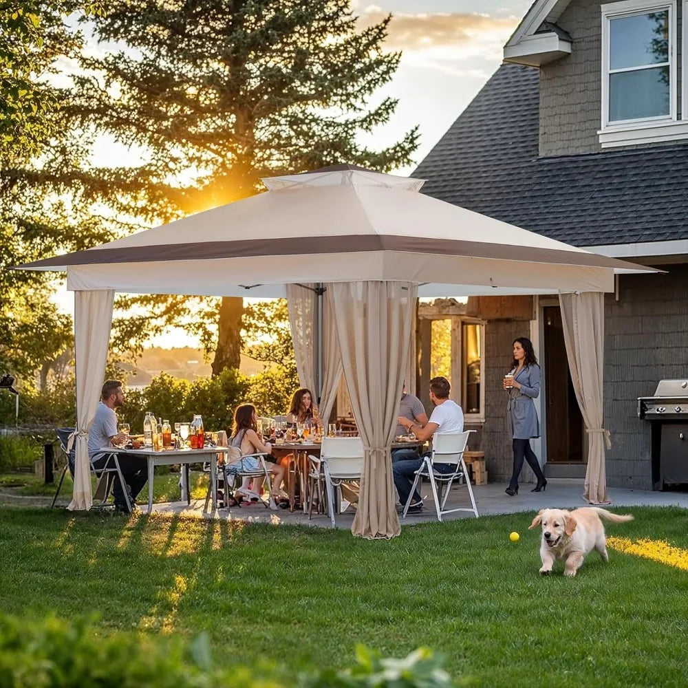 13x13 Pop Up Gazebo - Outdoor Canopy Tent with Mosquito Netting,Gazebos on Clearance,Gazebo for Backyard & Patio Furniture