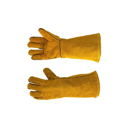 Cowhide Welding Gloves – Flame-Retardant, Heat-Resistant Safety Work Gloves for Metalwork, Soldering, Construction