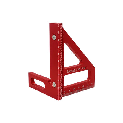 Woodworking Square Protractor – High Precision Aluminum Alloy Triangle Ruler for Carpenters & Engineers