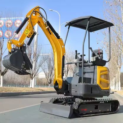 1.8 Ton Mini Excavator with Kubota Engine | 25HP Crawler Digger for Farms, Construction, Landscaping