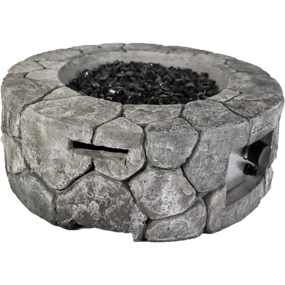 Edinburgh Propane Fire Pit Table with 40,000 BTU, Bluegrass Living HF09501AA, Suitable for Patio and Deck, MGO Construction, Cry