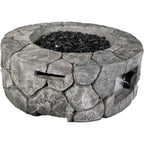 Edinburgh Propane Fire Pit Table with 40,000 BTU, Bluegrass Living HF09501AA, Suitable for Patio and Deck, MGO Construction, Cry