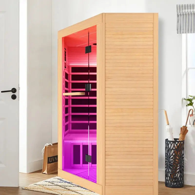 Pentagonal Double Sauna in Canadian Hemlock Wood