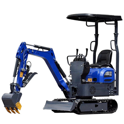 Mini Excavator 1 Ton – EPA Certified Small Digger, 13.5HP Farm & Home Use Crawler Excavator for Trenching & Dredging