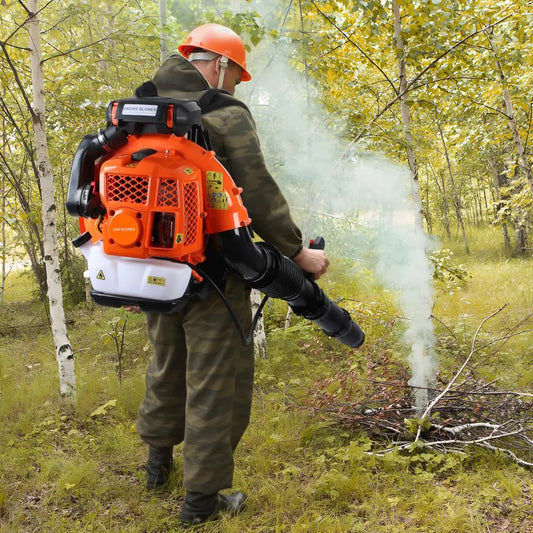 80CC Backpack Gas Leaf Blower, 900 CFM Gas Powered Snow Blowers Powerful Clearing Tools  for Lawn Care Yard Dust Debris
