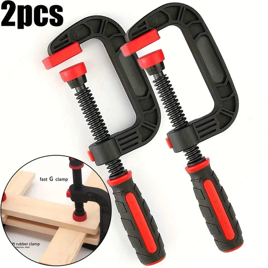 2-Pack 7-Inch Heavy-Duty Spring Clamps – Strong Grip Nylon Plastic Jaw Clips for Woodworking & DIY Projects