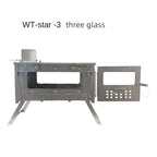 Alloy Folding Firewood Stove Hiking Camping Heating Stove (Titanium )