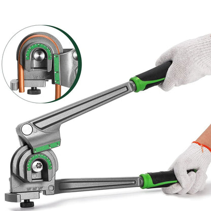 3-in-1 Manual Tubing Bender – 1/4", 3/8", 1/2" for Copper & Aluminum Pipes (0–180°)