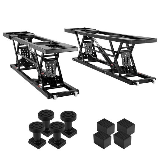 5000lb Portable Car Lift with Extended-Length Plates Carbon Steel Truck Lift with 120V Power Unit for Home Garage Shop