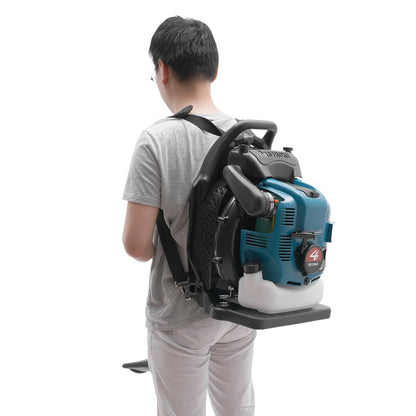 75.6CC 4 Stroke Backpack Leaf Blower 2.6KW Gasoline Powered Engine Lawn Blower Cordless Snow Dust Blowing Cleaning Tool 7000Rpm