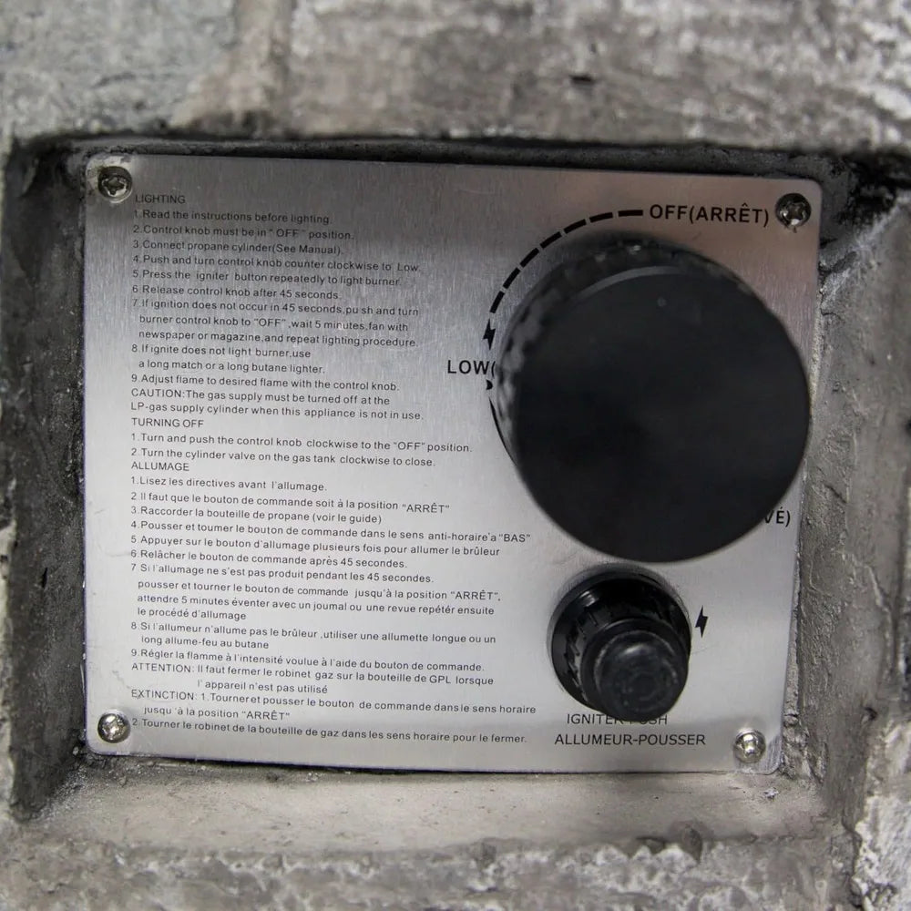 Edinburgh Propane Fire Pit Table with 40,000 BTU, Bluegrass Living HF09501AA, Suitable for Patio and Deck, MGO Construction, Cry