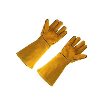 Cowhide Welding Gloves – Flame-Retardant, Heat-Resistant Safety Work Gloves for Metalwork, Soldering, Construction
