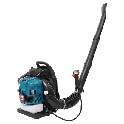 75.6CC 4 Stroke Backpack Leaf Blower 2.6KW Gasoline Powered Engine Lawn Blower Cordless Snow Dust Blowing Cleaning Tool 7000Rpm