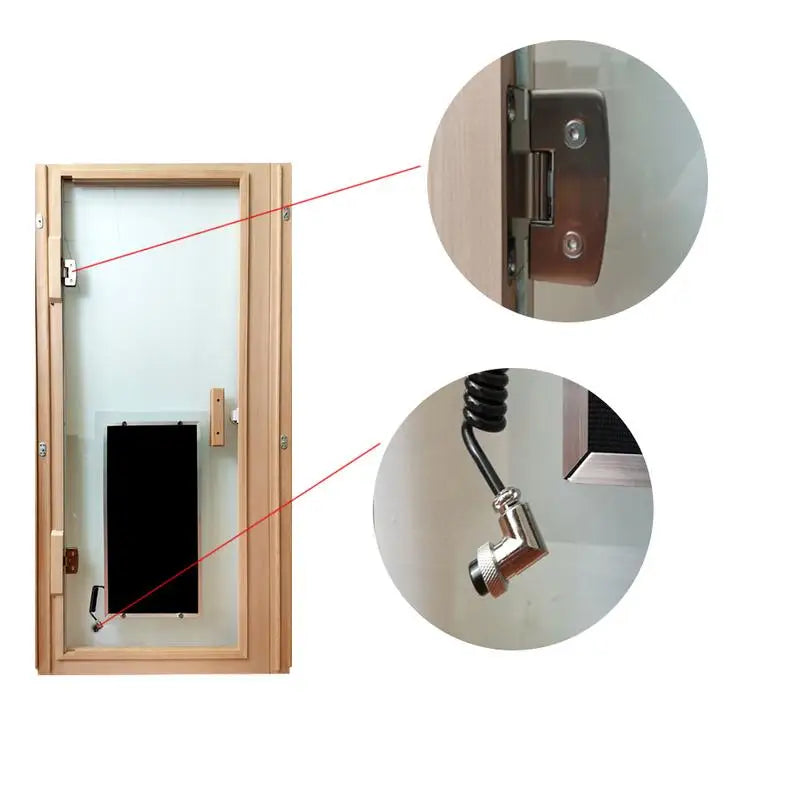 One Person Sauna Room Front Wall W632S00002, Compact Home Sauna Panel, Indoor Relaxation Space, Ideal for Wellness and Stress