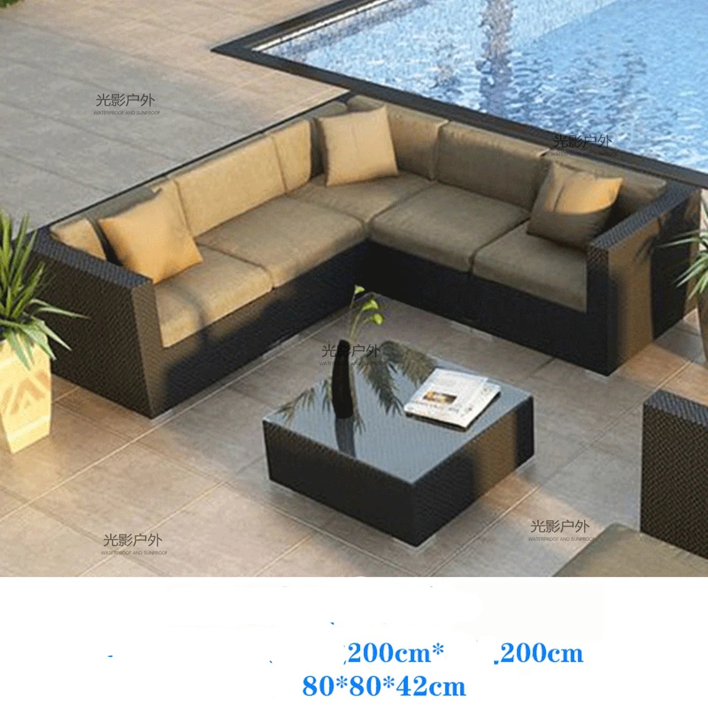 Outdoor Rattan Garden Furniture Sets Sofa Modern Luxury Metal Garden Furniture Sets Storage Table Conjunto Trendy Furniture