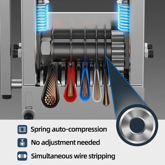 Fast Scrap Wire Stripper Machine – Manual & Drill Powered, Rust-Proof Blades, 0.5–60mm² Copper Cable Peeler