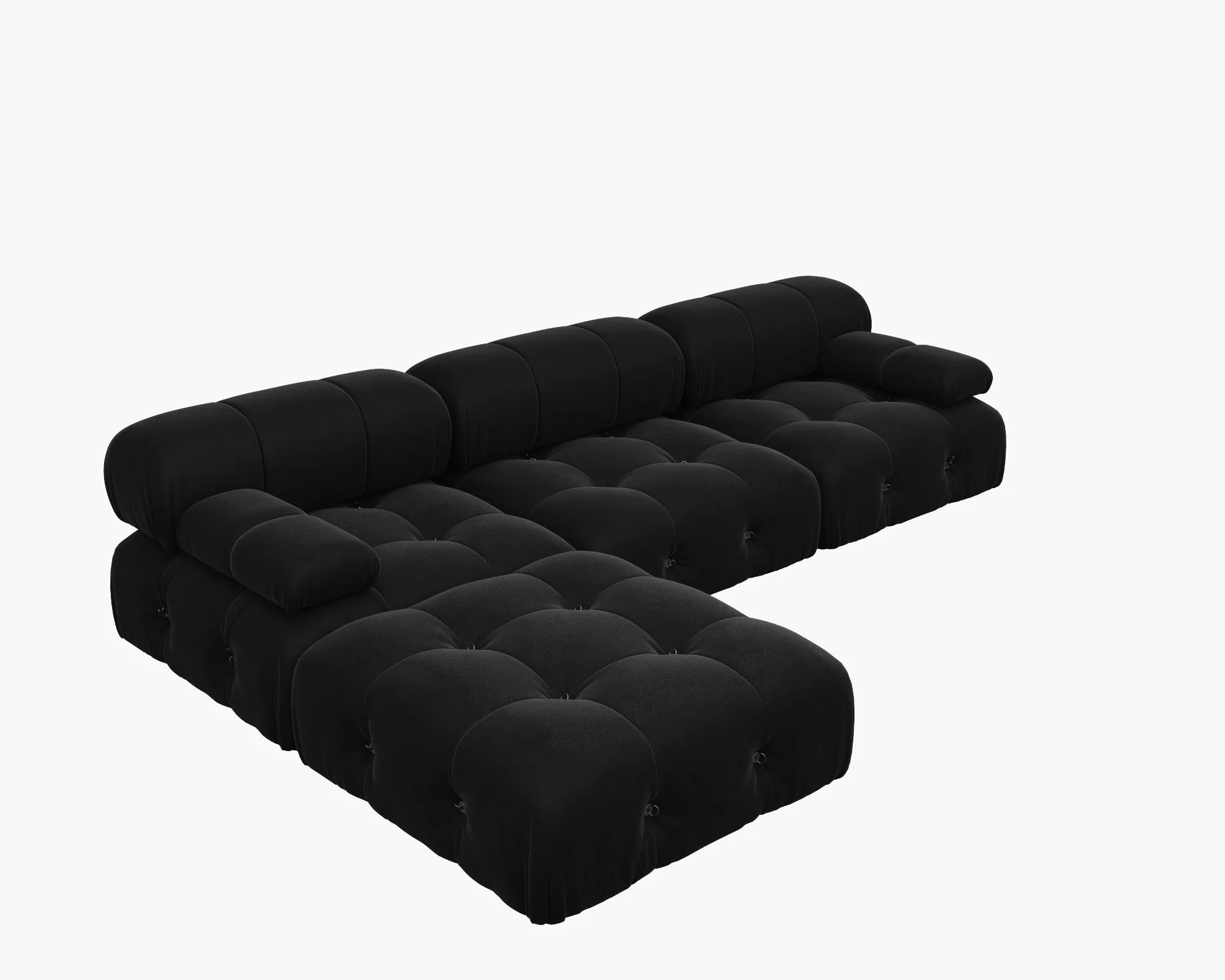Sofa Living Room Sofas L-Shaped Velvet Couch with Reversible Ottoman Convertible Modern Design Couch Sofa