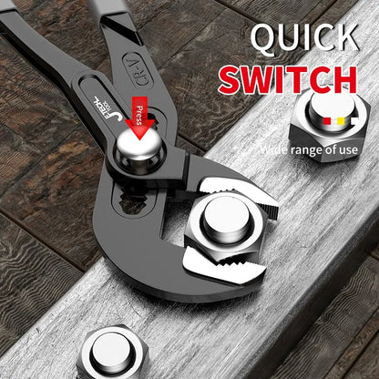 Adjustable Water Pump Pliers – Quick Release Pipe Wrench (8" 10" 12") for Plumbing & DIY