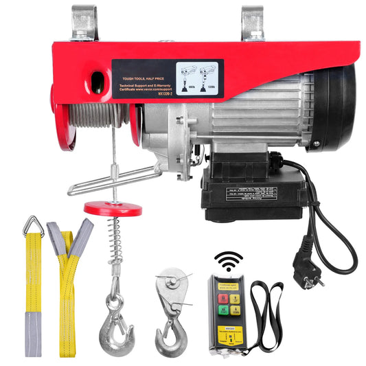 400–1000kg Electric Hoist Winch with Wired/Wireless Remote – 880–2200 lbs Lift Capacity for Garage, Boat, Car, Workshop