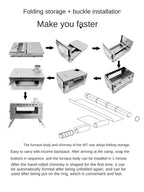 Alloy Folding Firewood Stove Hiking Camping Heating Stove (Titanium )