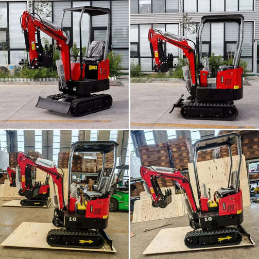 1 Ton Mini Excavator 1000kg – USA Stock Hydraulic Crawler Digger with RATO Engine | Door-to-Door Delivery