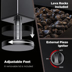 32 Inch Propane Fire Pit Table with 50,000 BTU, Outdoor Gas Fire Pit for Patio, CSA Certified, Removable Lid Included