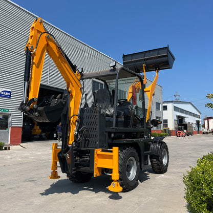4×4 Backhoe Loader with Kubota Engine – Front Loader & Mini Excavator Combo | 50HP Agricultural Digger