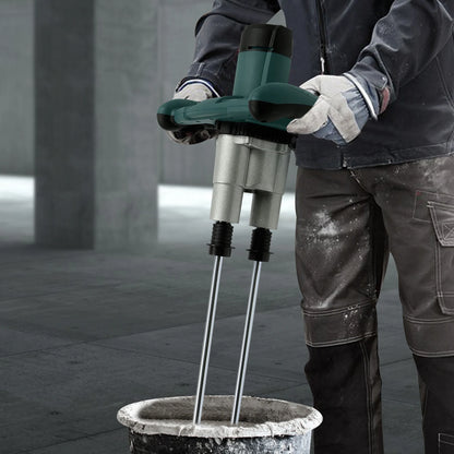 2800W Handheld Paint & Mortar Mixer – 2-Gear Corded Electric Concrete Stirrer with 6-Speed Control (Red/Green, 110V/220V)