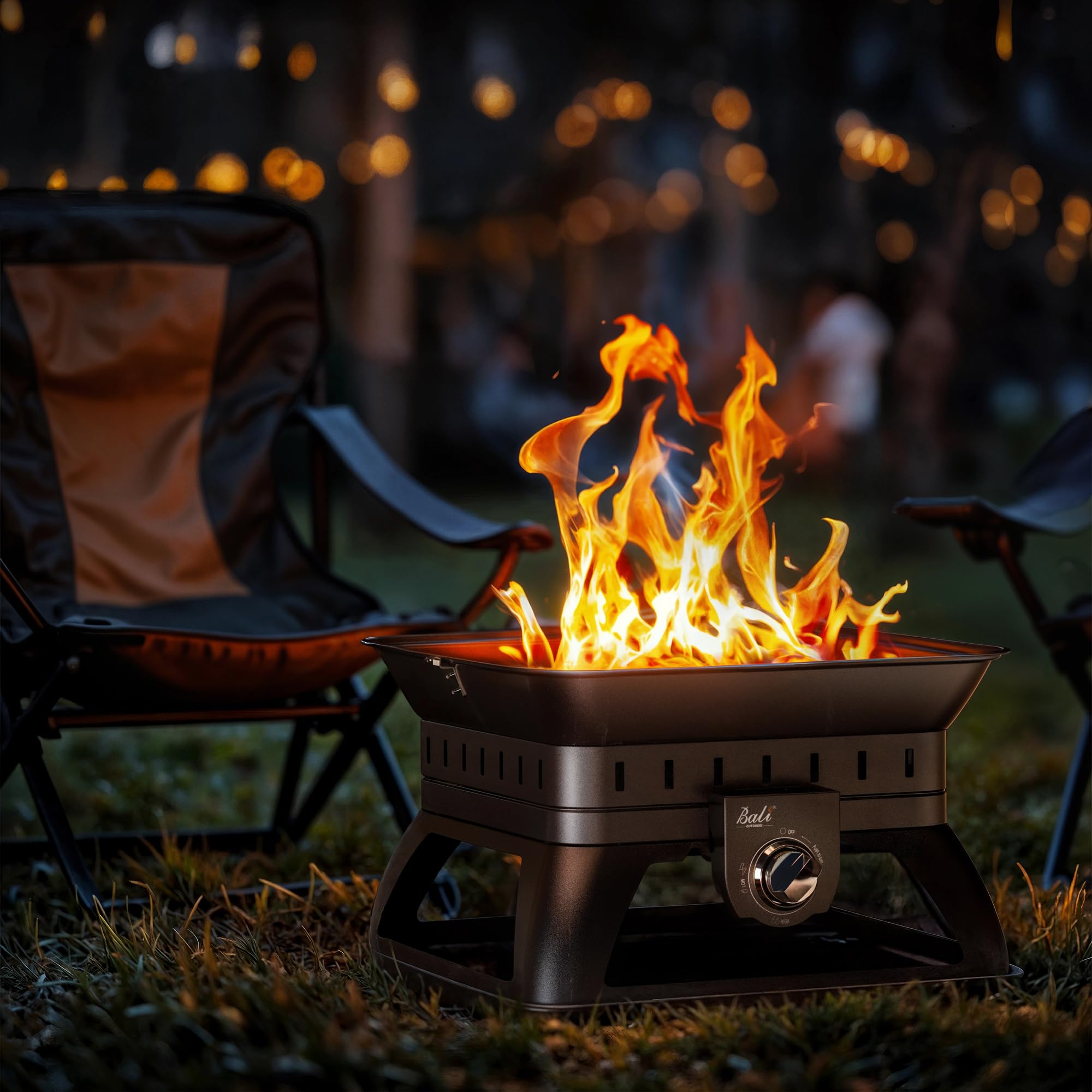 19 Inch Propane Fire Pit , Black