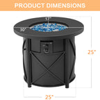 30 Inch Propane Fire Pit Table, Black-Exclusive Price (20 Pieces)