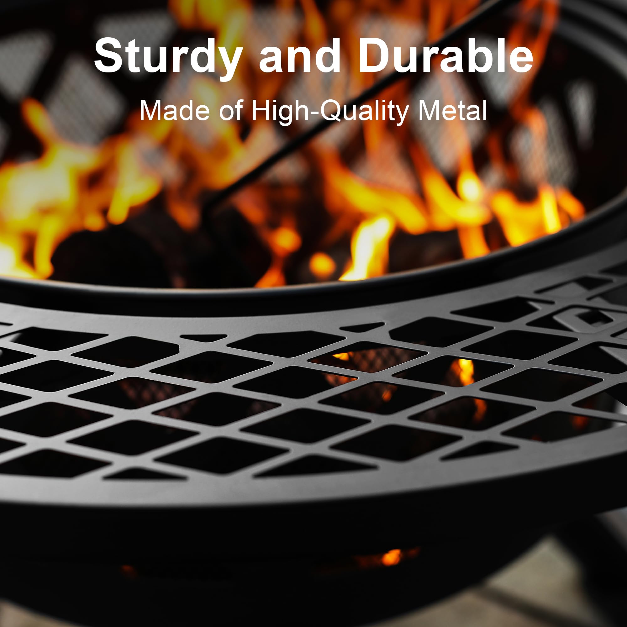 32 inch Wood Fire Pit, Black-Exclusive Price (30 Pieces)