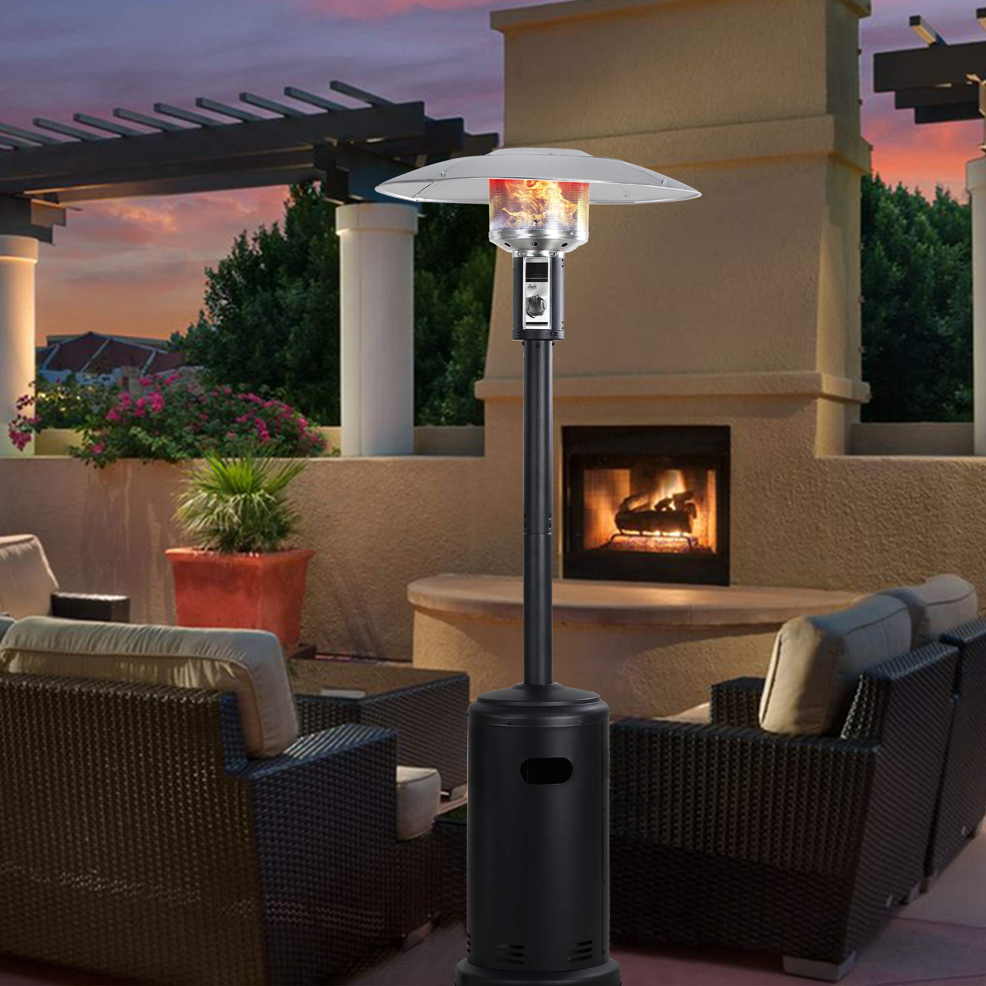 32 Inch Propane Patio Heater, Black