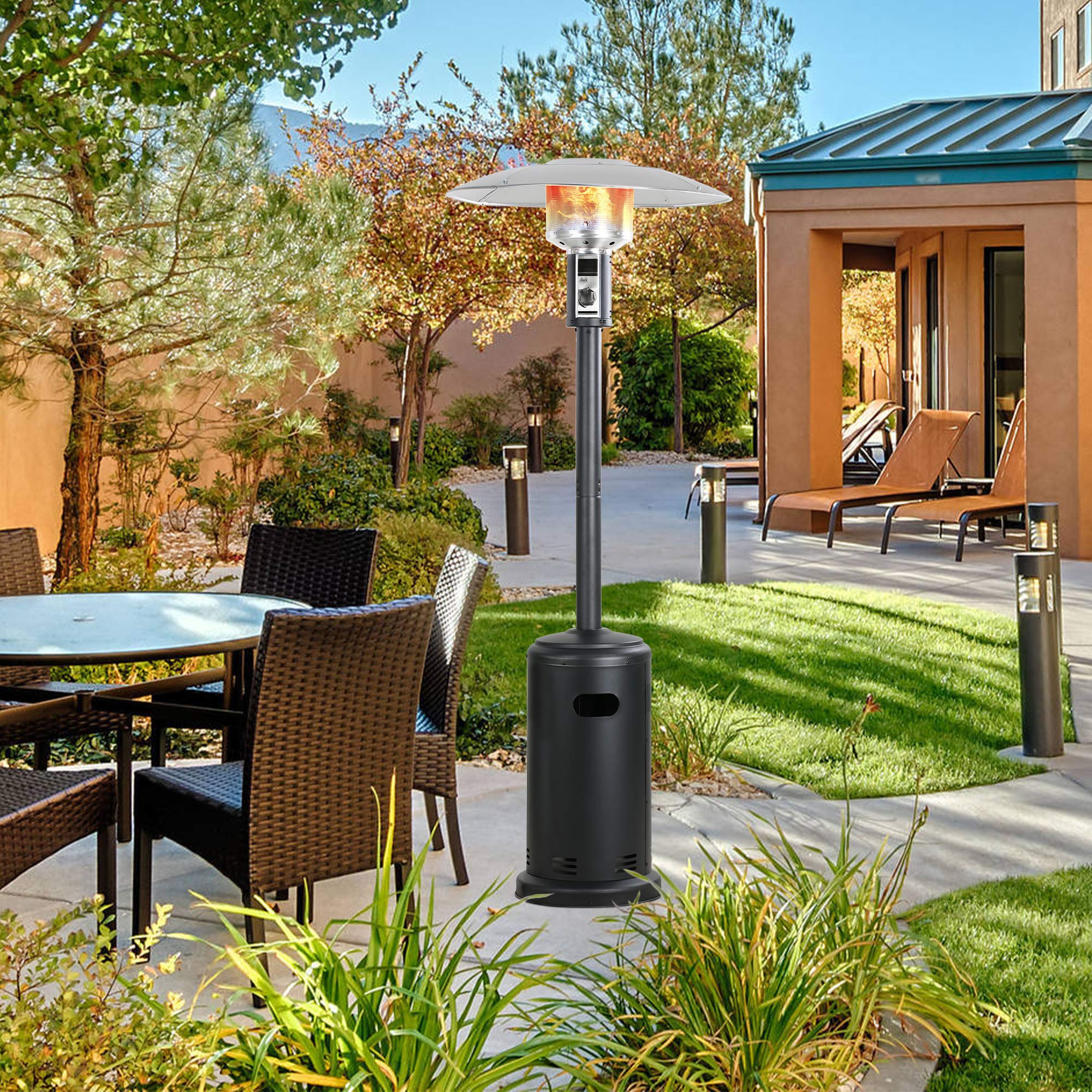 32 Inch Propane Patio Heater, Black